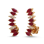 Ruby Diamond Earrings