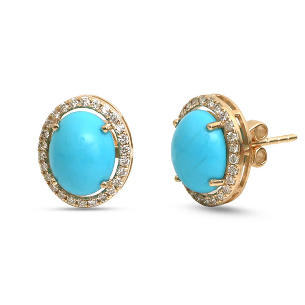 Turquoise Diamond Earrings
