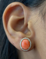 Coral Diamond Earrings