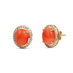Coral Diamond Earrings