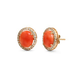 Coral Diamond Earrings