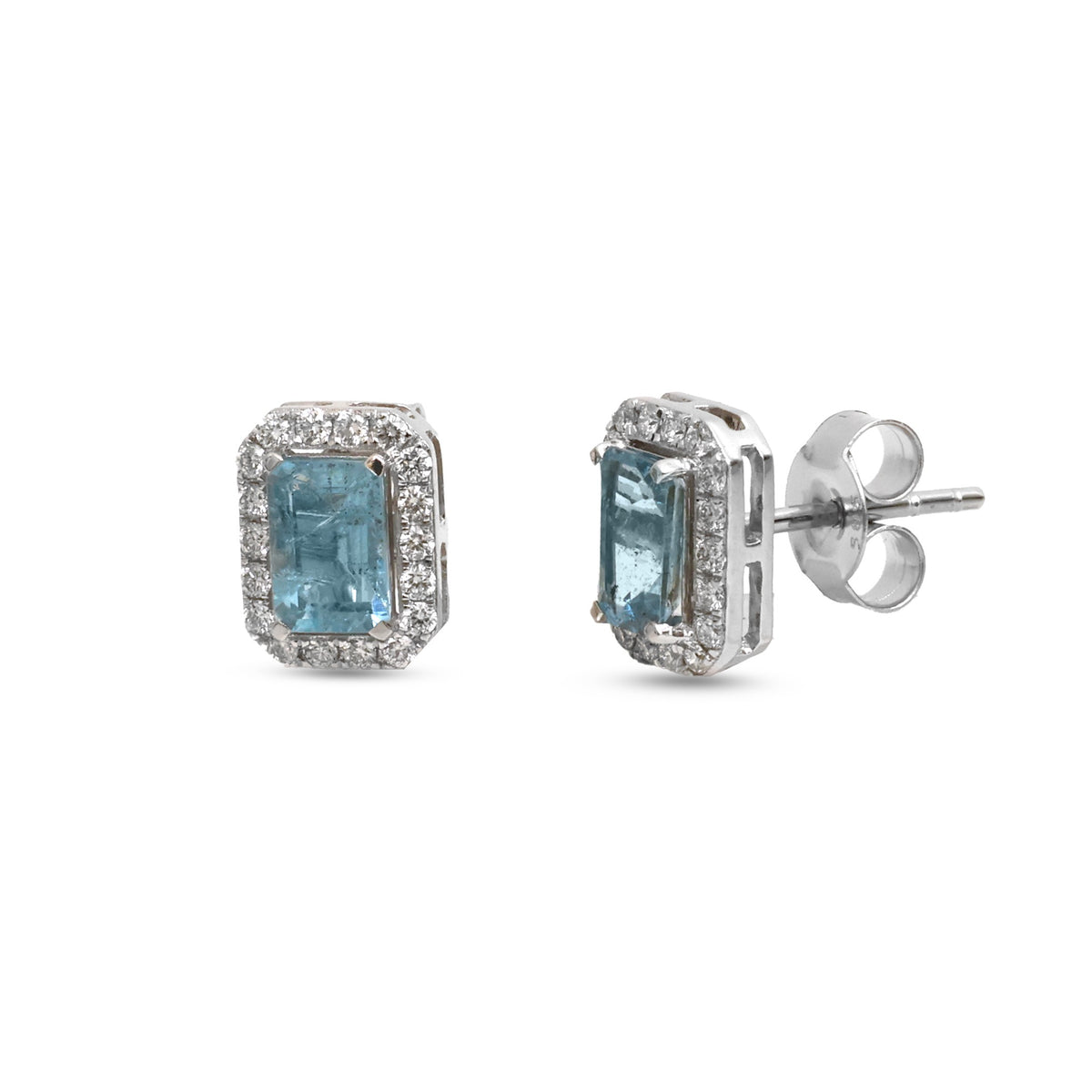 Aquamarine Diamond Earrings