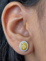 Yellow Diamond Diamond Earrings