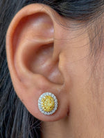 Yellow Diamond Diamond Earrings