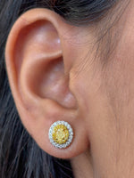 Yellow Diamond Diamond Earrings
