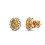 Yellow Diamond Diamond Earrings