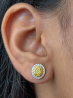 Yellow Diamond Diamond Earrings