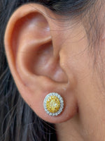Yellow Diamond Diamond Earrings