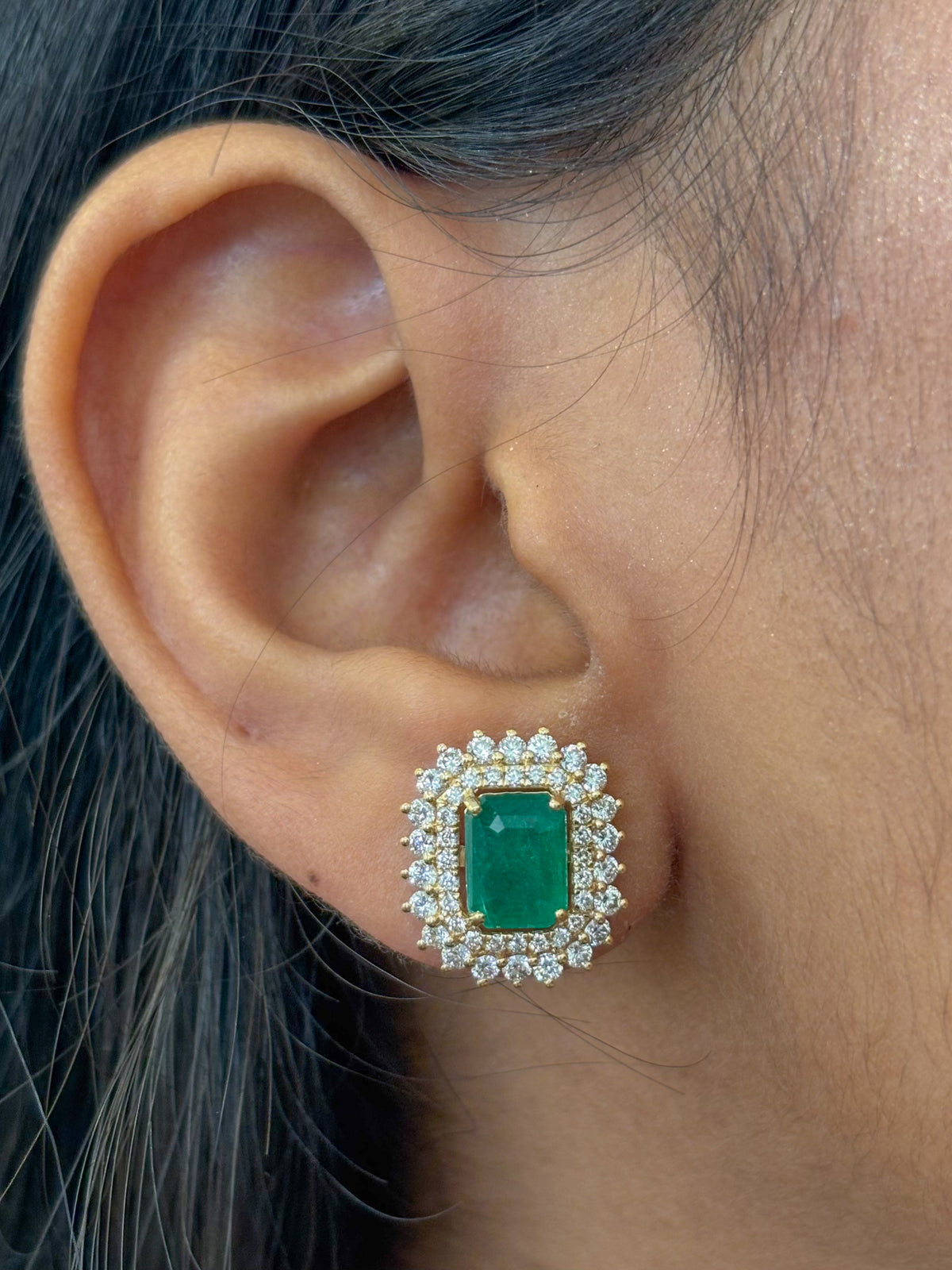 Emerald Diamond Earrings