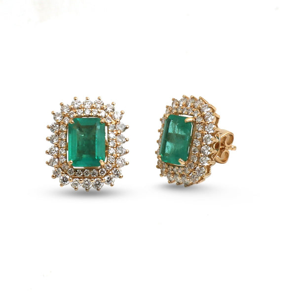 Emerald Diamond Earrings