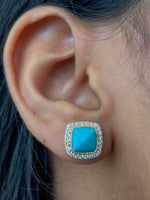 Turquoise Diamond Earrings