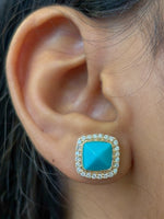 Turquoise Diamond Earrings