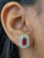 Ruby Diamond Earrings