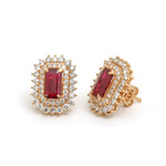 Ruby Diamond Earrings