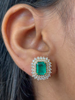 Emerald Diamond Earrings