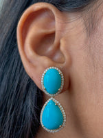 Turquoise Diamond Earrings