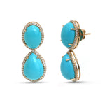 Turquoise Diamond Earrings