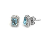 Aquamarine Diamond Earrings