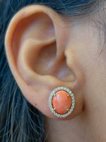 Coral Diamond Earrings