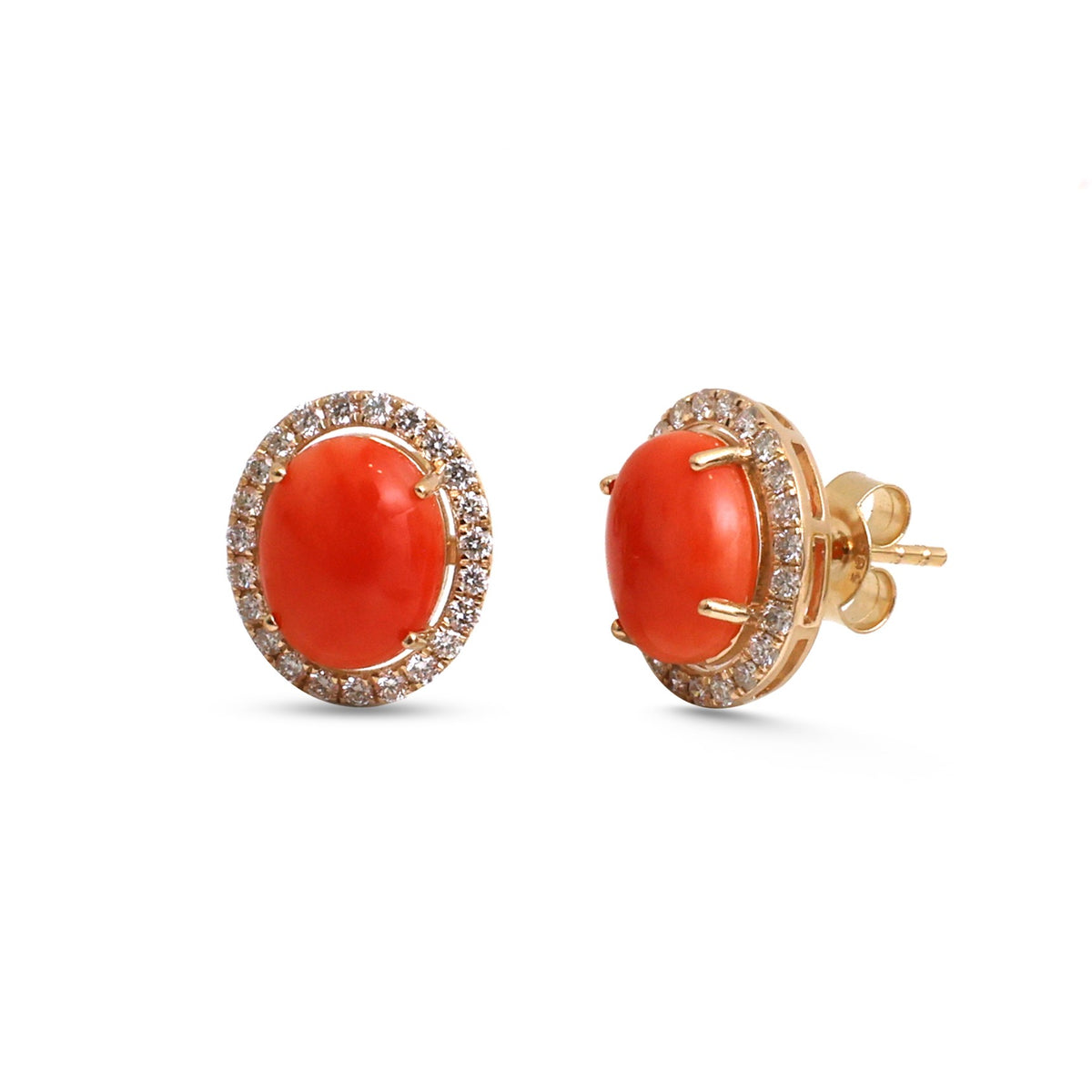 Coral Diamond Earrings