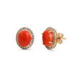 Coral Diamond Earrings