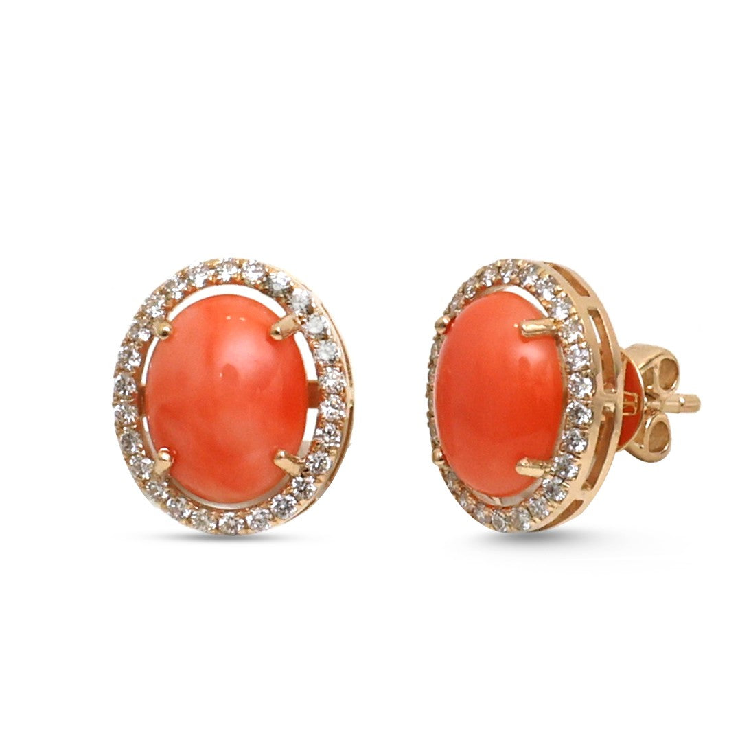 Coral Diamond Earrings