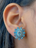Aquamarine Diamond Earrings