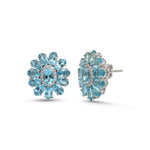 Aquamarine Diamond Earrings