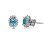 Aquamarine Diamond Earrings