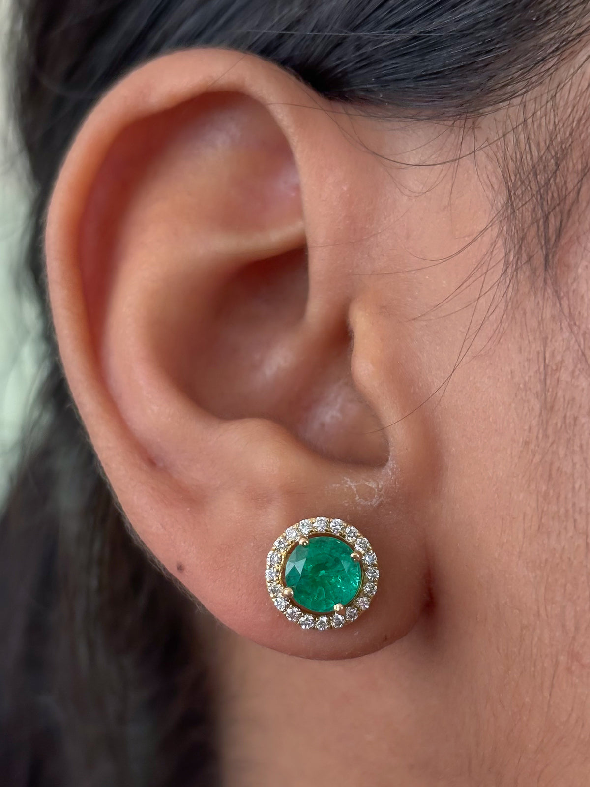 Emerald Diamond Earrings