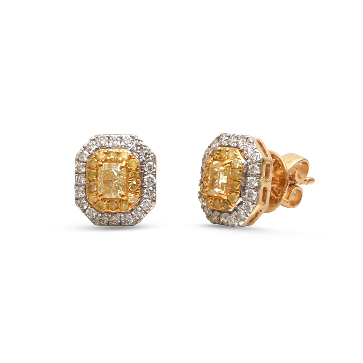 Yellow Diamond Diamond Earrings