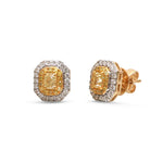 Yellow Diamond Diamond Earrings