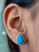 Turquoise Diamond Earrings