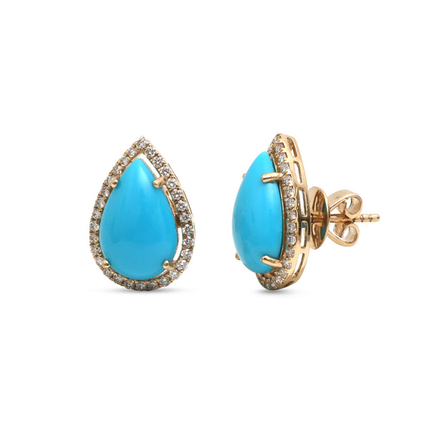Turquoise Diamond Earrings