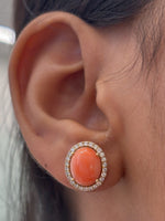 Coral Diamond Earrings