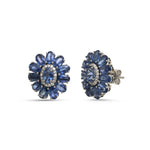Blue Sapphire Diamond Earrings