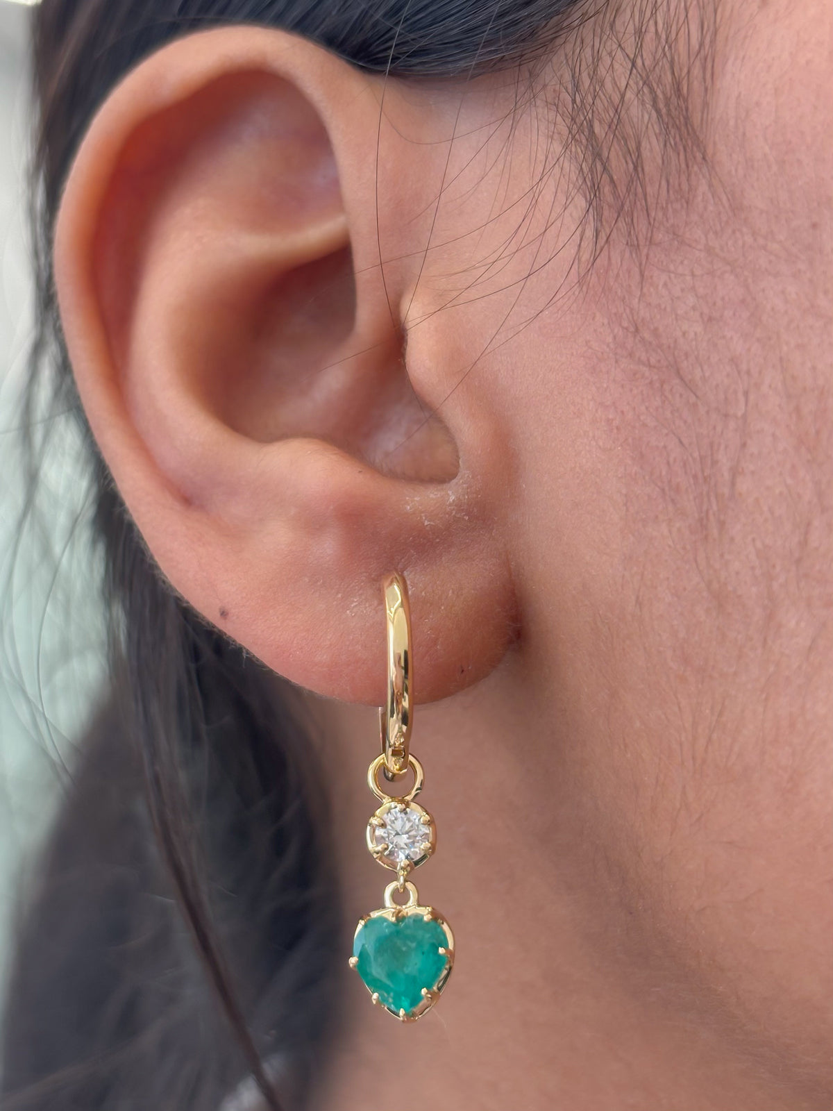 Emerald Diamond Earrings