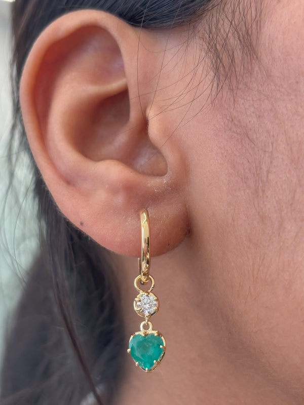 Emerald Diamond Earrings