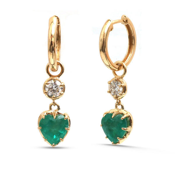 Emerald Diamond Earrings