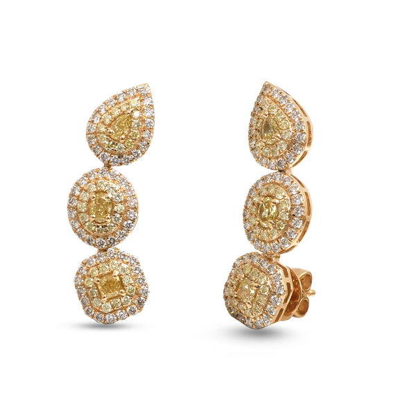 Diamond Yellow Diamond Earrings