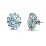 Aquamarine Diamond Earrings