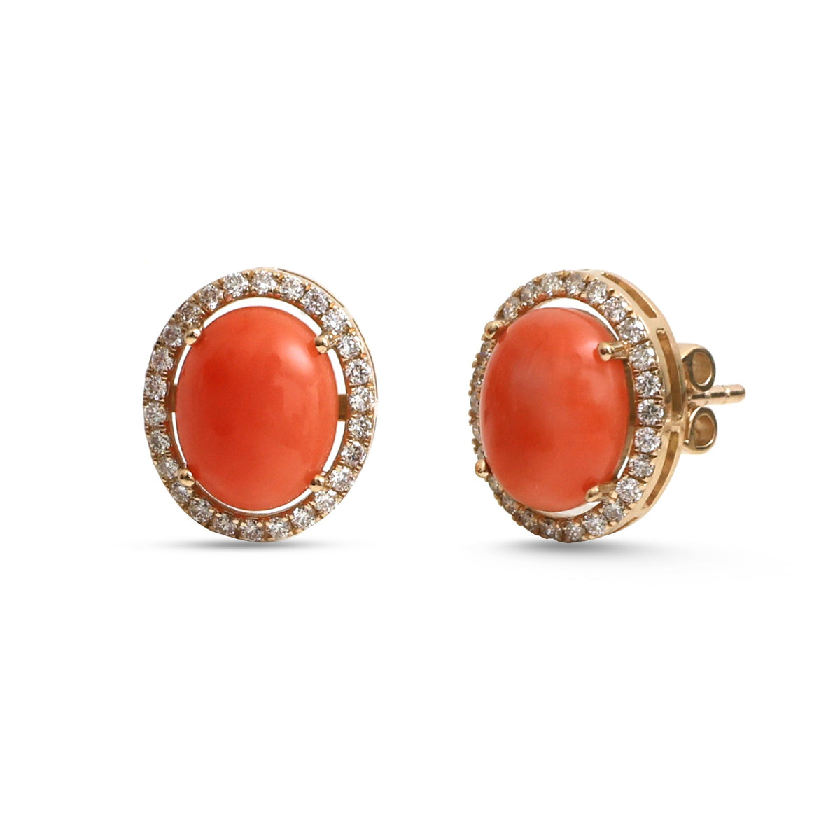 Coral Diamond Earrings