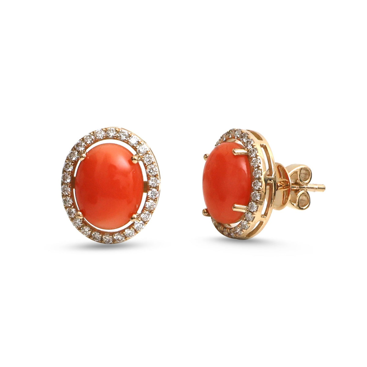 Coral Diamond Earrings
