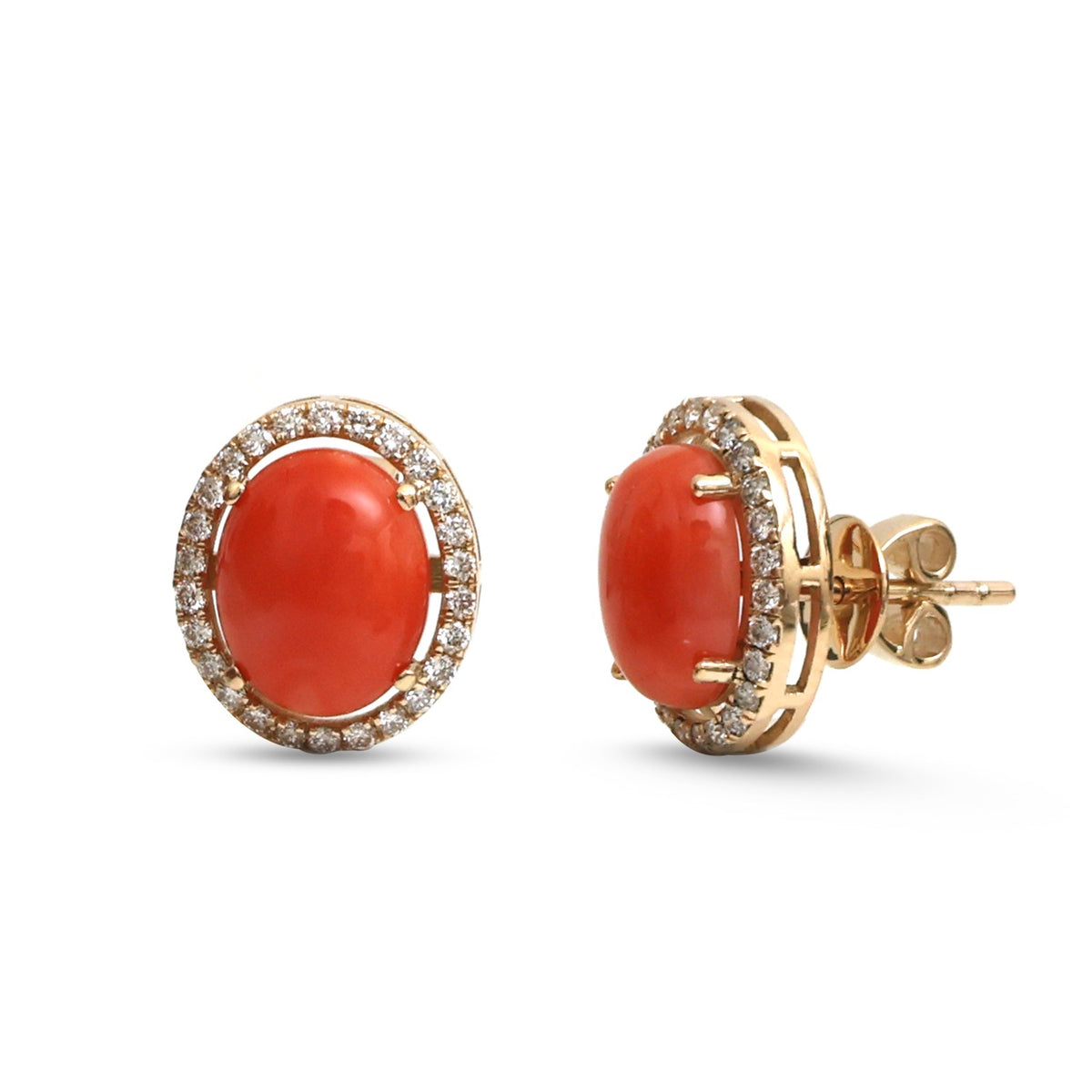 Coral Diamond Earrings