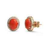 Coral Diamond Earrings