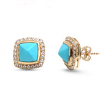 Turquoise Diamond Earrings