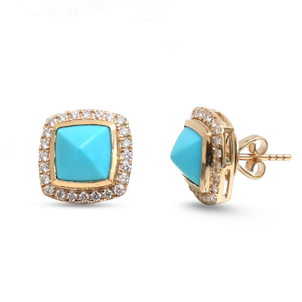 Turquoise Diamond Earrings