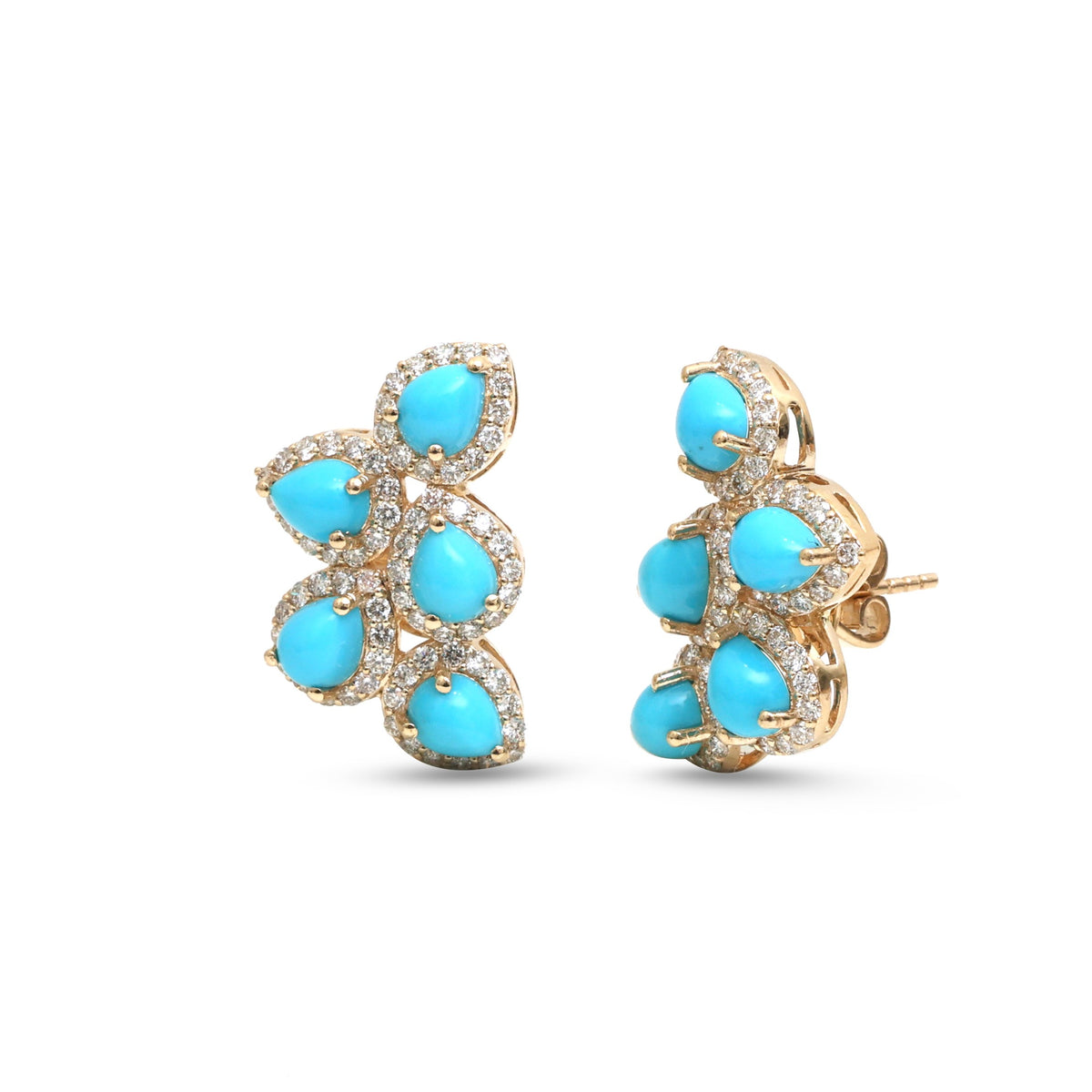 Turquoise Diamond Earrings