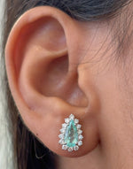 Paraiba Tourmaline Diamond Earrings