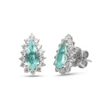 Paraiba Tourmaline Diamond Earrings